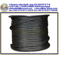 16 braided rope double polypropylene / black braided nylon rope / pp braided rope 6mm for sailing